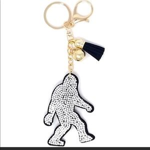 Big Foot Tassel Key Chain/Purse Charm NWT